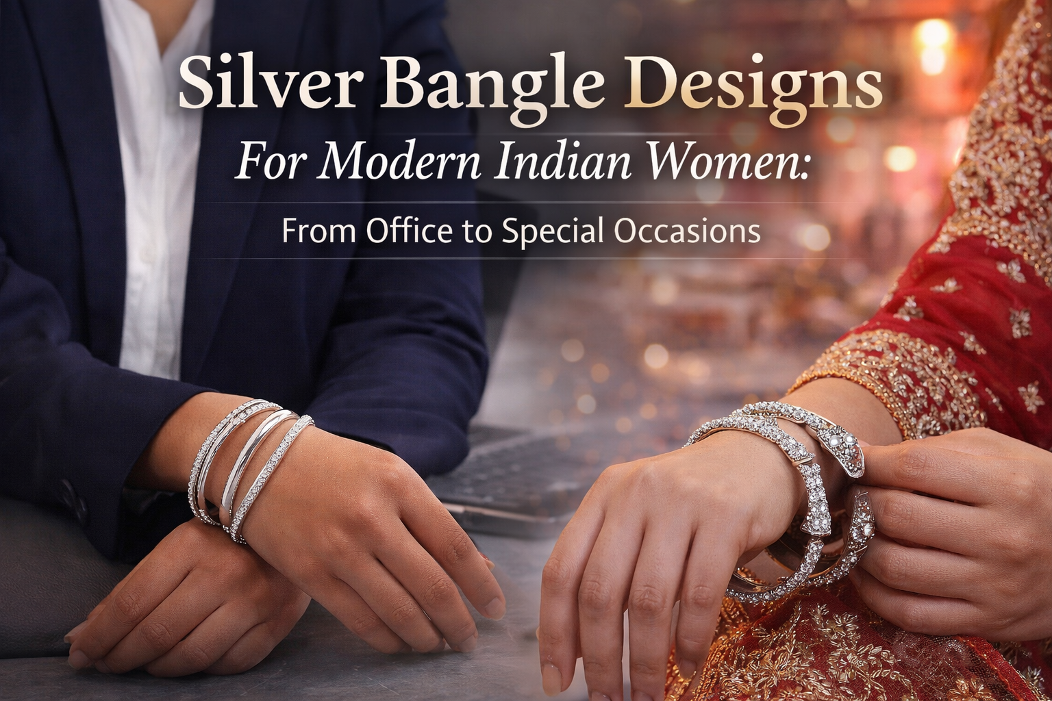 Silver Bangle Designs For Modern Indian Women: From Office to Special Occasions