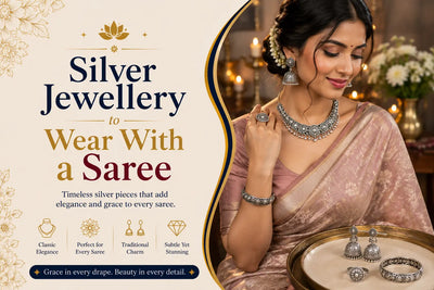 silver jewellery to wear with saree blog banner