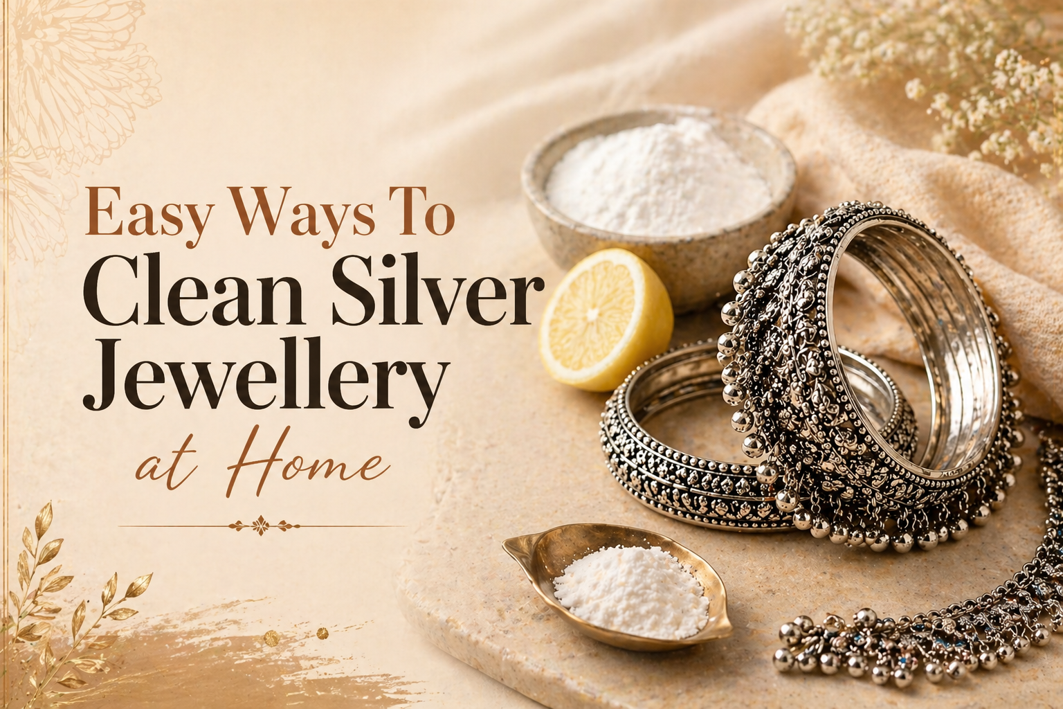 blog banner how to clean silver jewellery at home