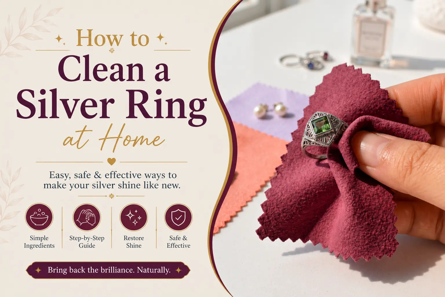 how to clean silver ring at home