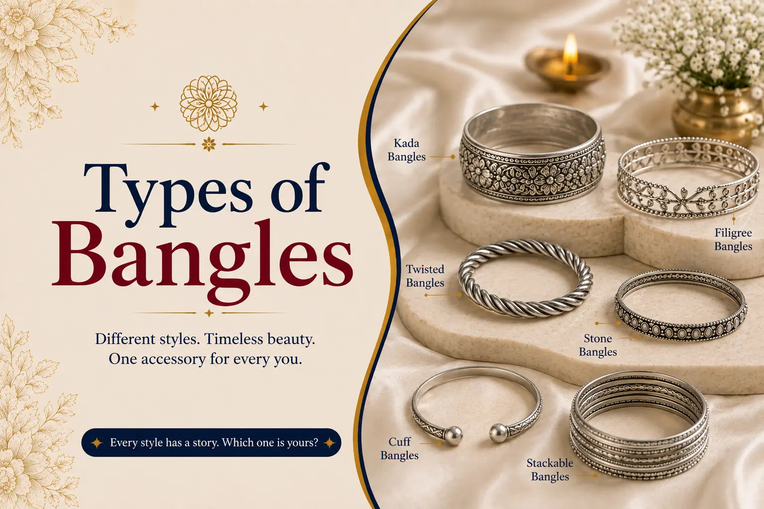 10 Types of Bangles: Names, Designs and How to Pick the Right Fit