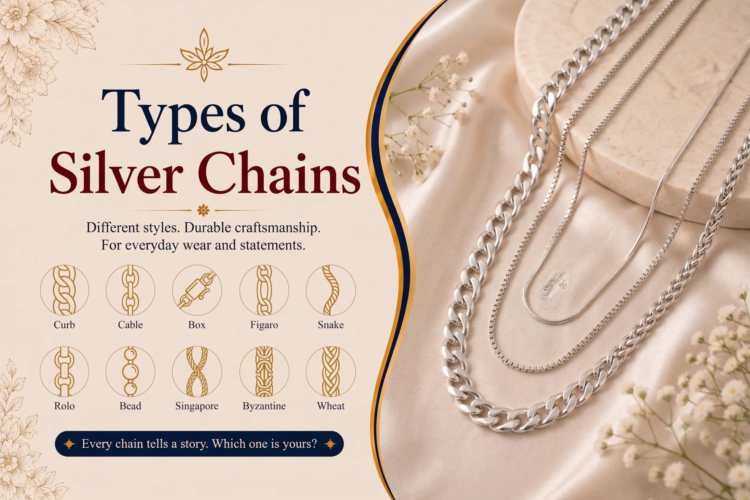 types of silver chains blog banner