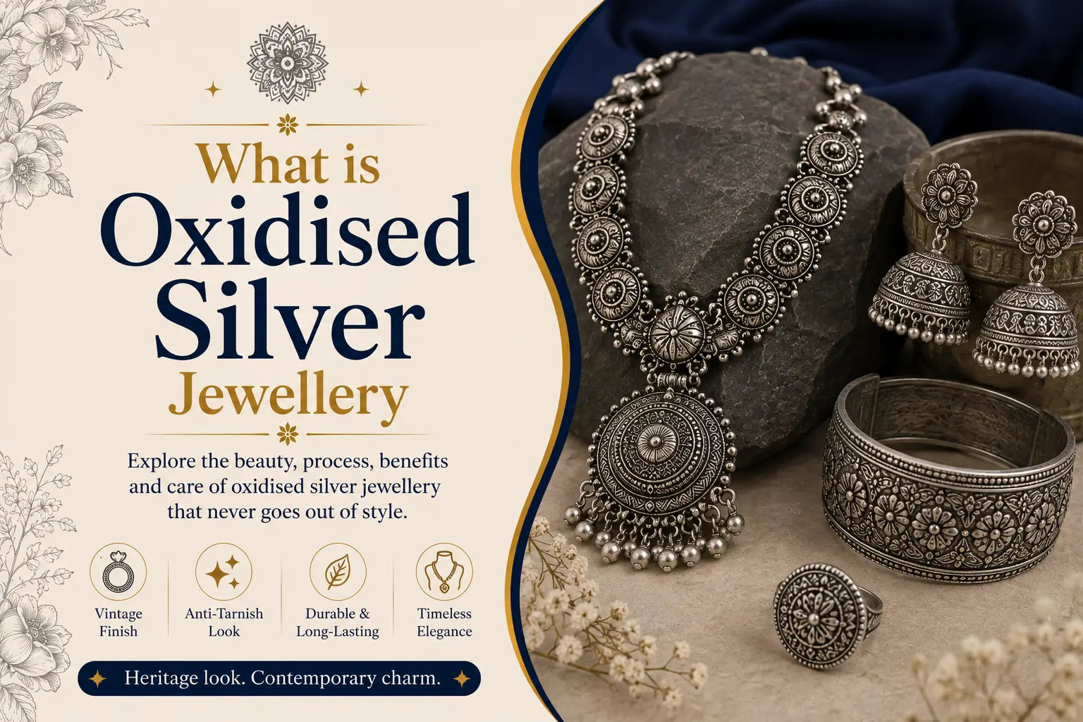 what is oxidised silver jewellery blog banner
