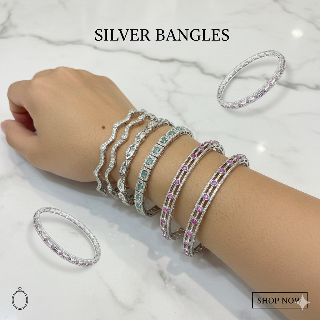 Silver Bangles