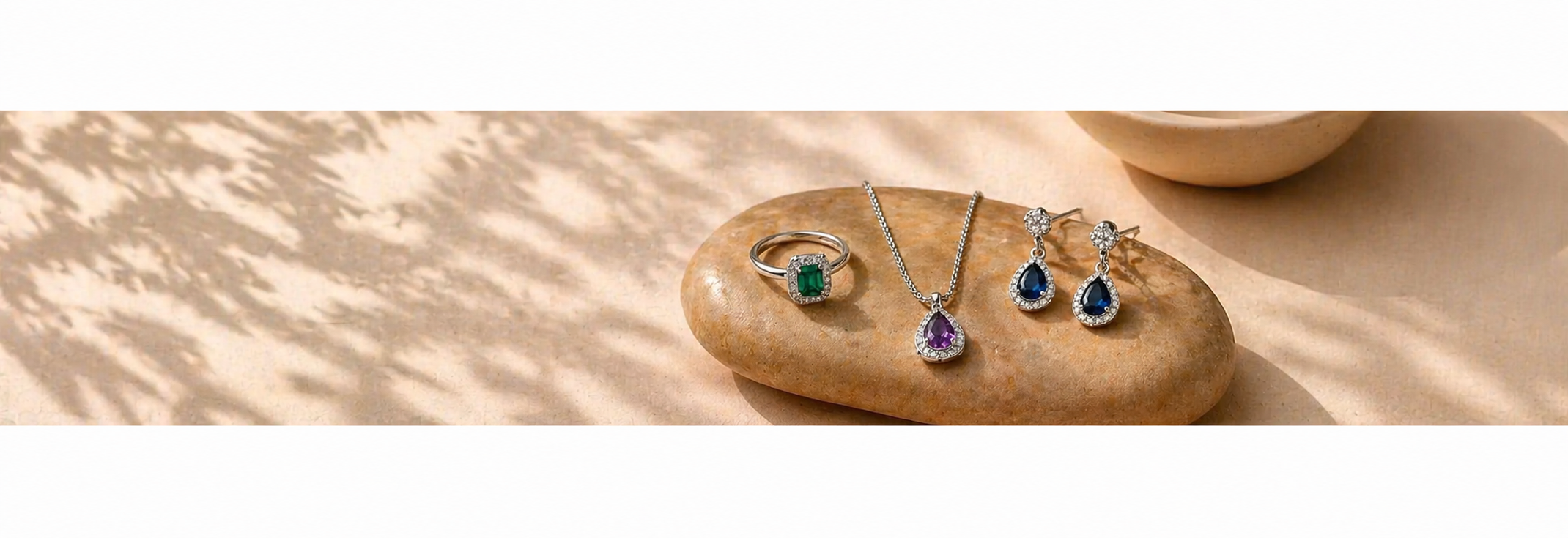 gemstone silver jewellery category page banner