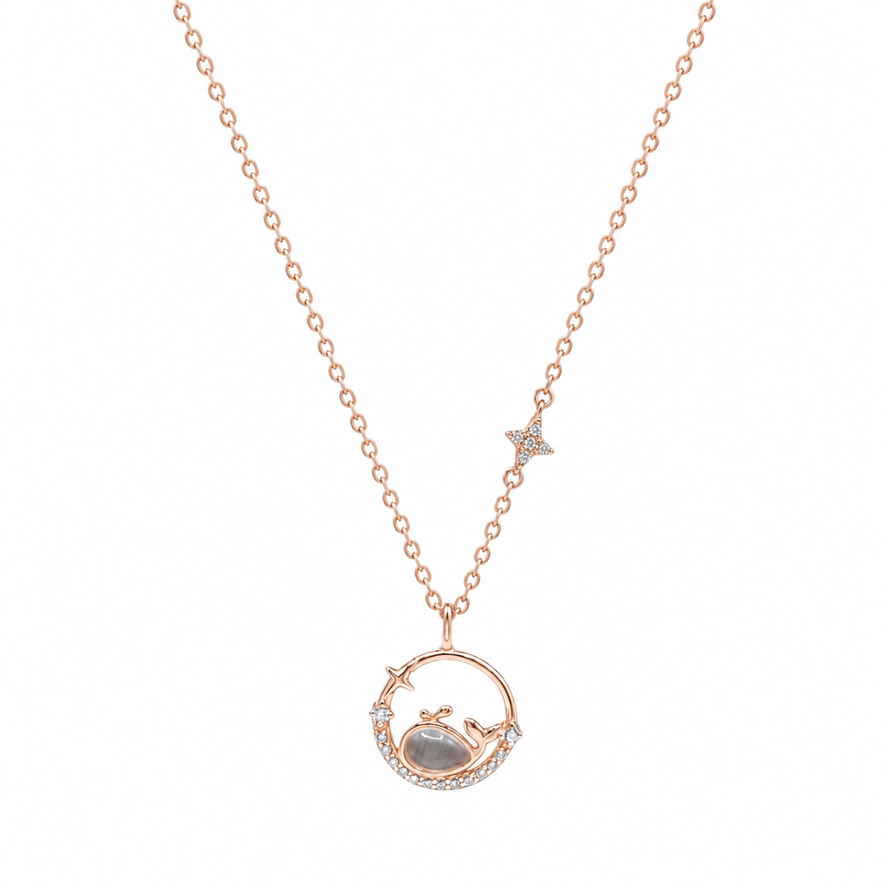 Silver Open Circle Pendant Necklace