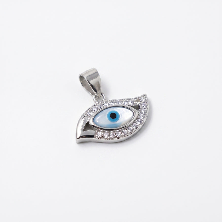 Silver Classic Evil Eye Pendant