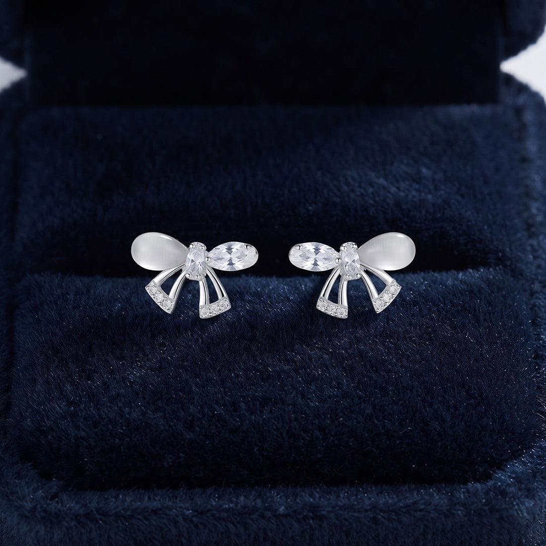 Silver Mini Butterfly Stud Earrings