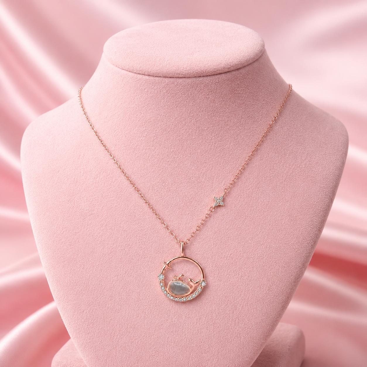 Silver Open Circle Pendant Necklace