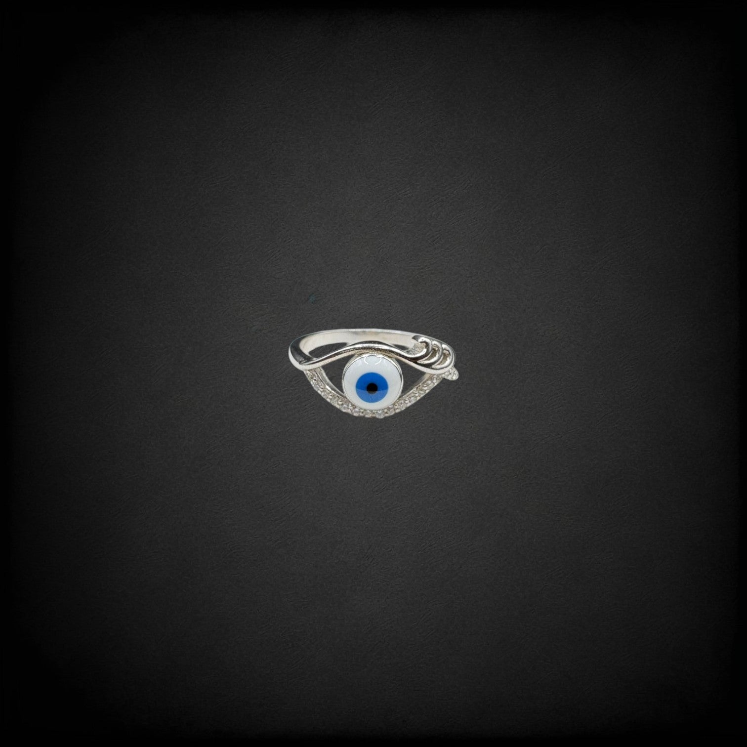 Silver Rectangular Pave Signet Ring