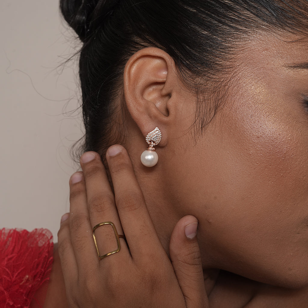 Silver Marquise CZ Drop Earrings 1