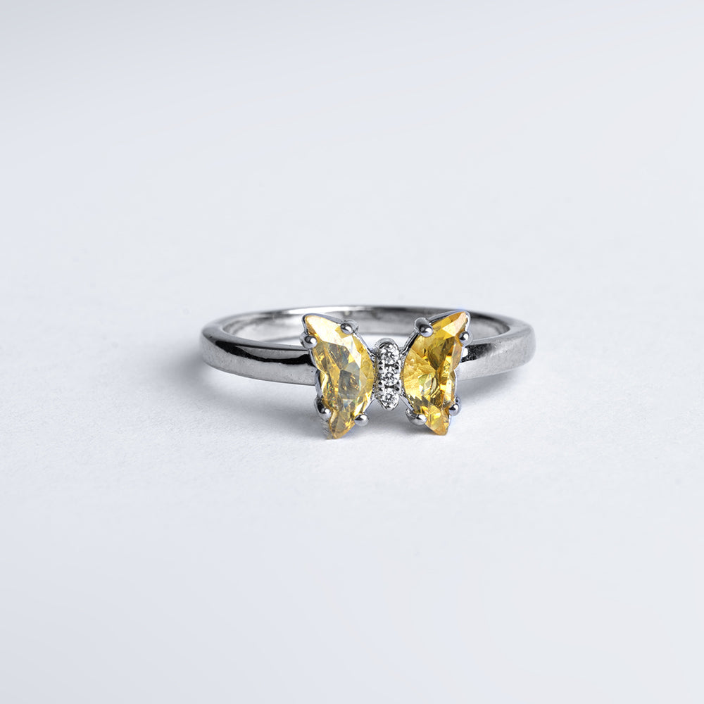 Fancy Yellow L Ring