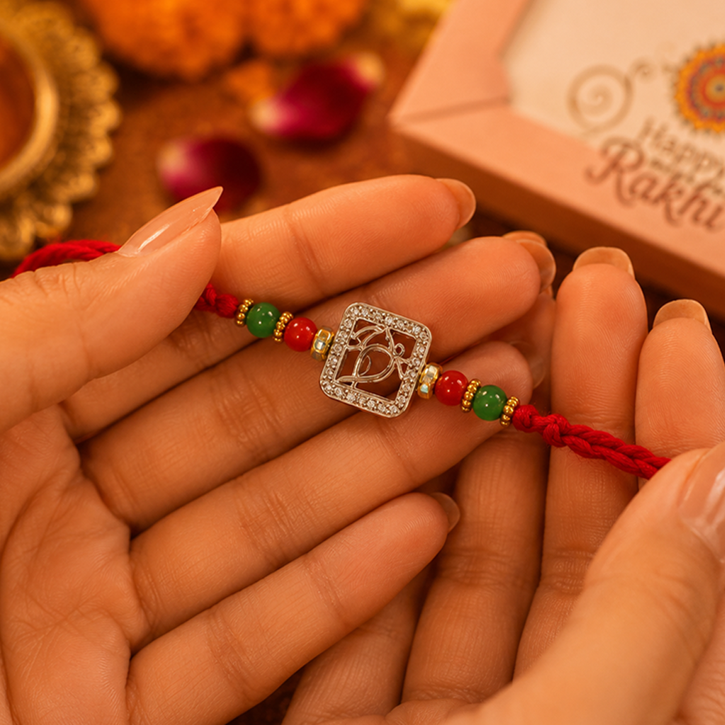 Divine Ek Onkar Silver Rakhi