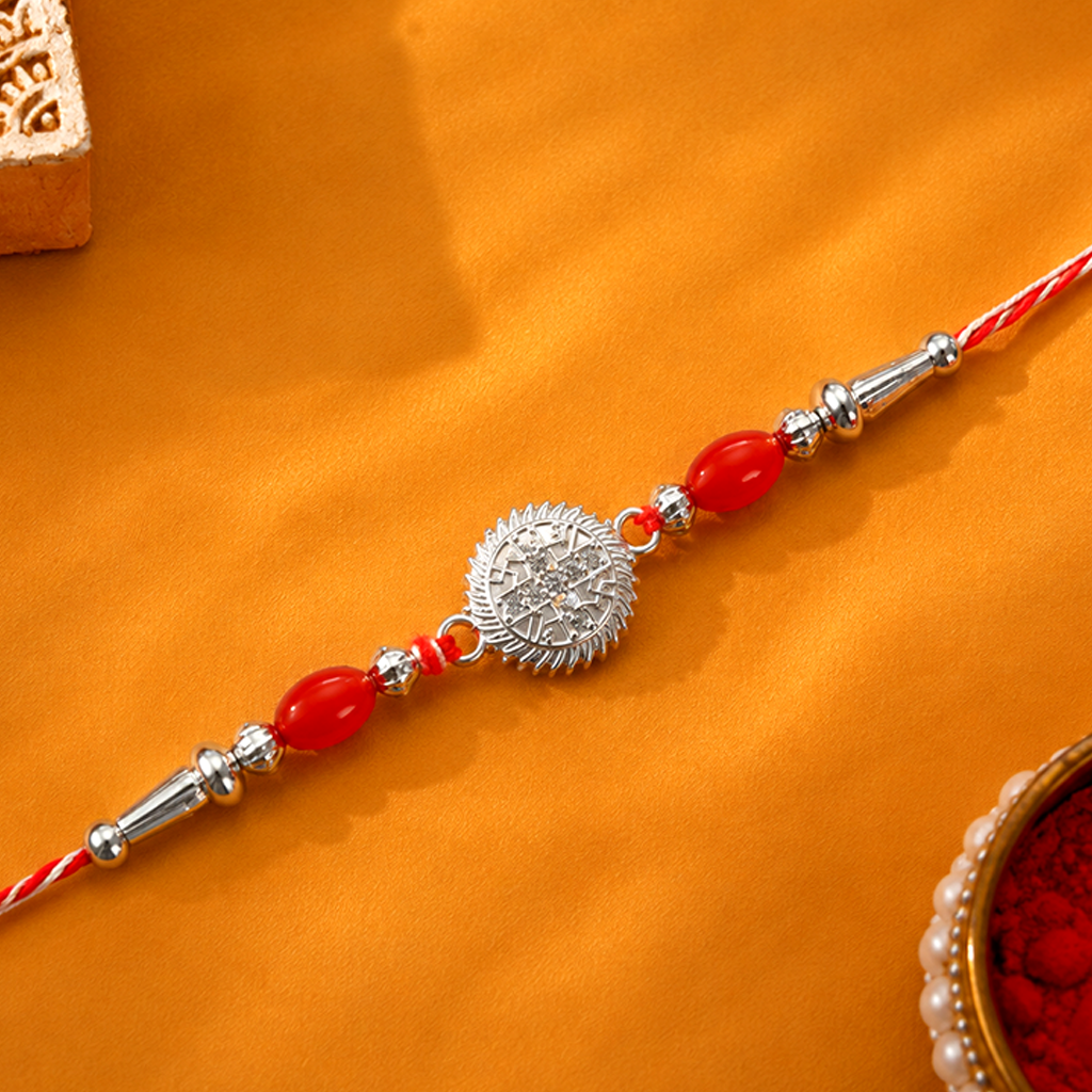 Divine Yantra Silver Rakhi
