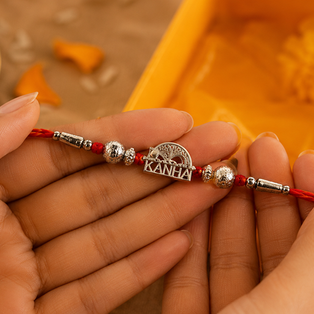 Divine Kanha Silver Rakhi