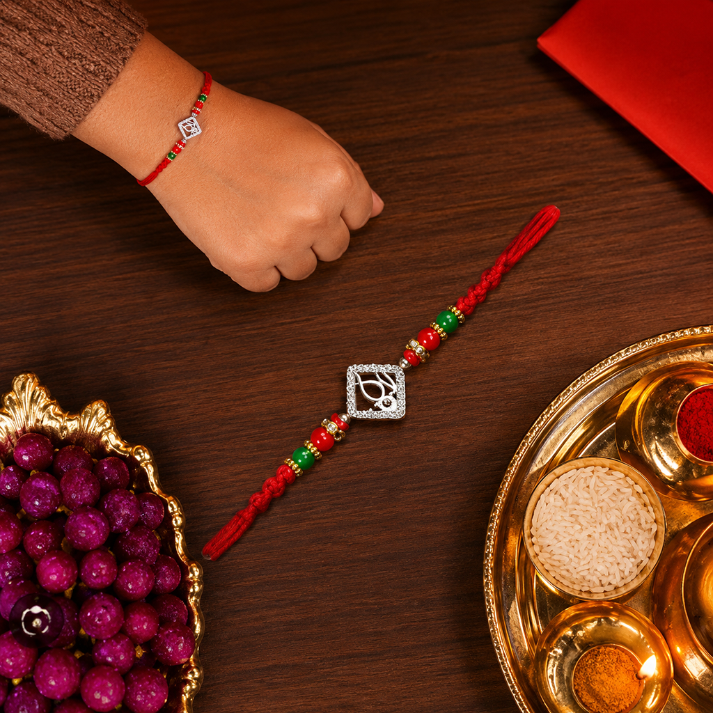 Leaf Silver Rakhi