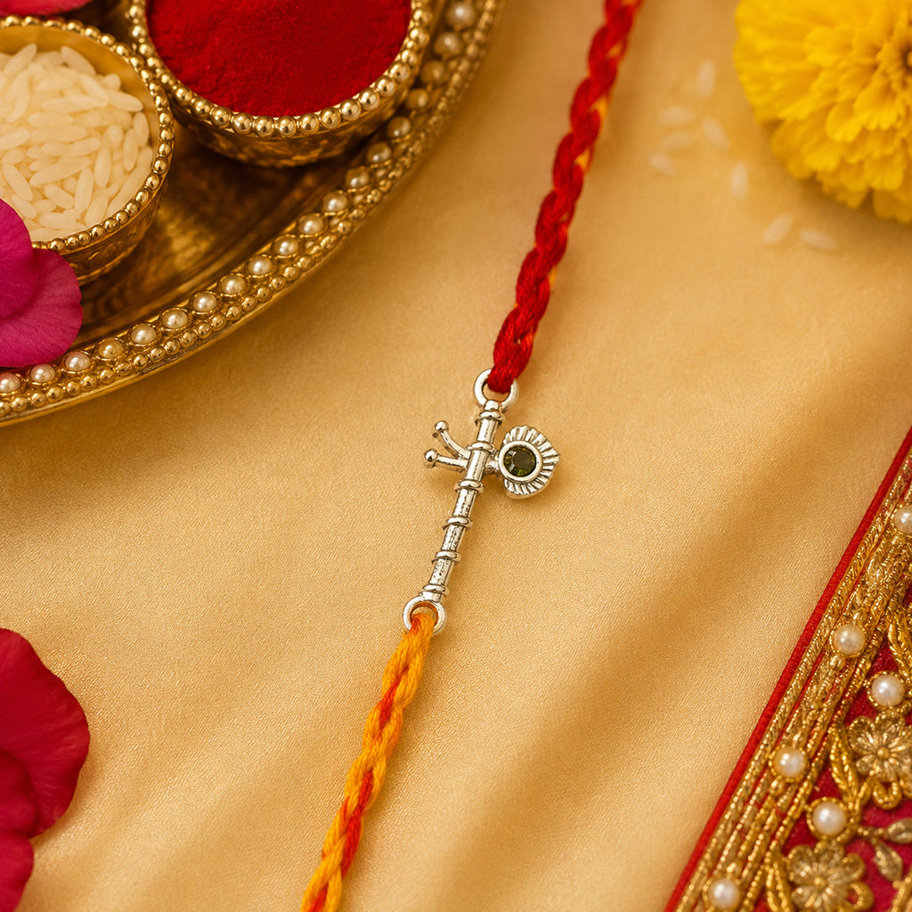 Silver Krishna Kanha Rakhi