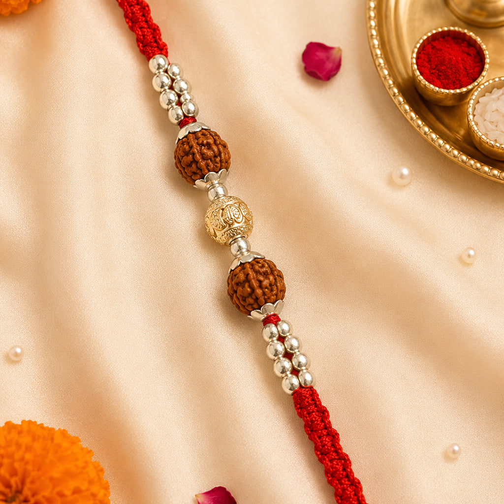 Rudraksha Ganesha Bead Rakhi