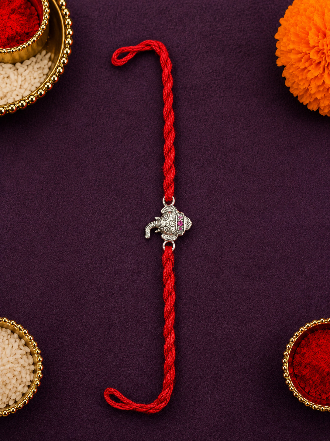 Silver Mini Ganesha Rakhi