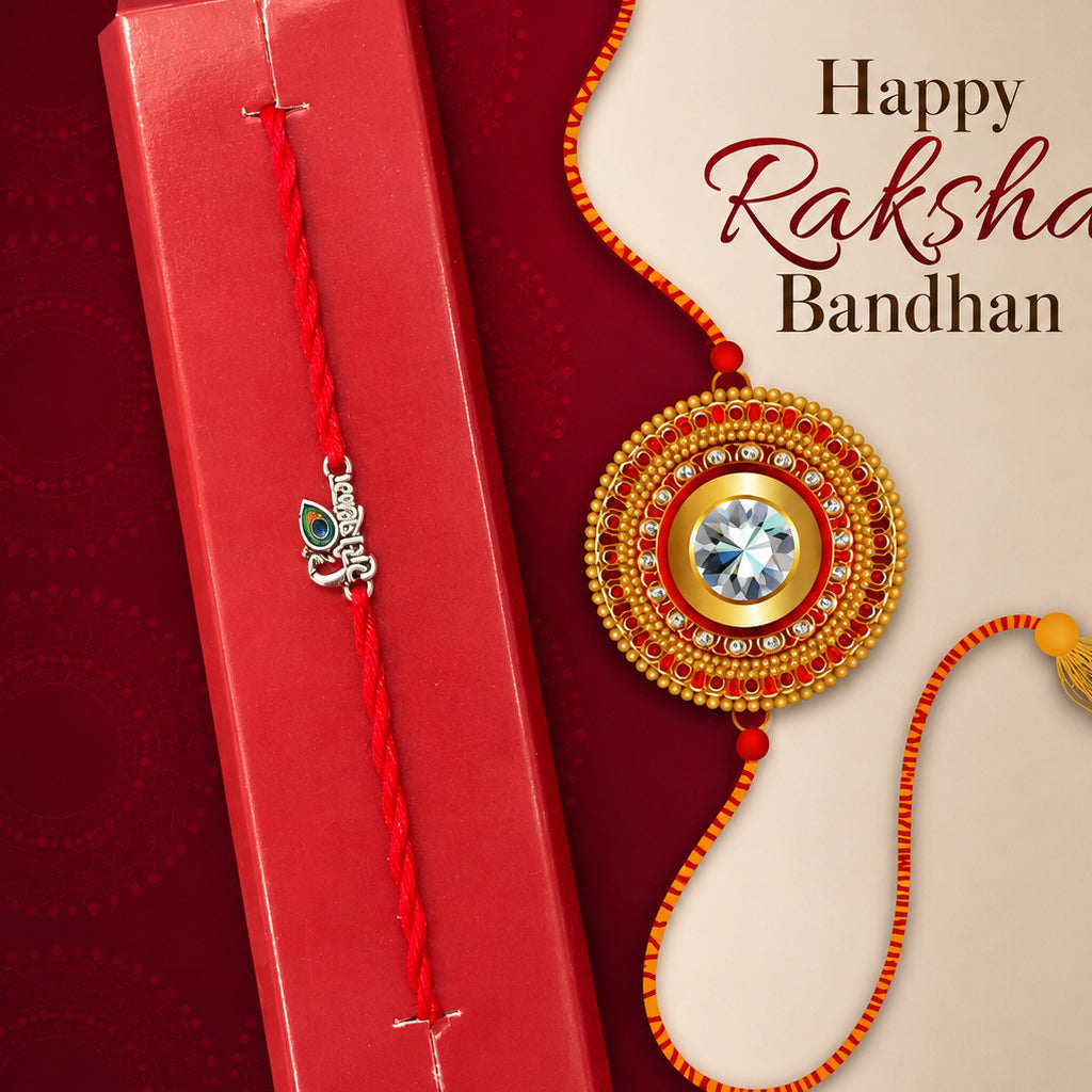 Silver Laddu Gopal Rakhi