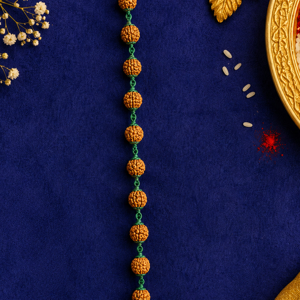Natural Rudraksha Beads Rakhi