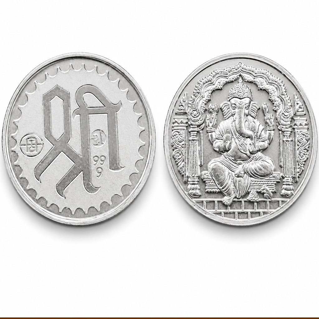 Shree Ganesha Silver Coin (999 Fine Silver)
