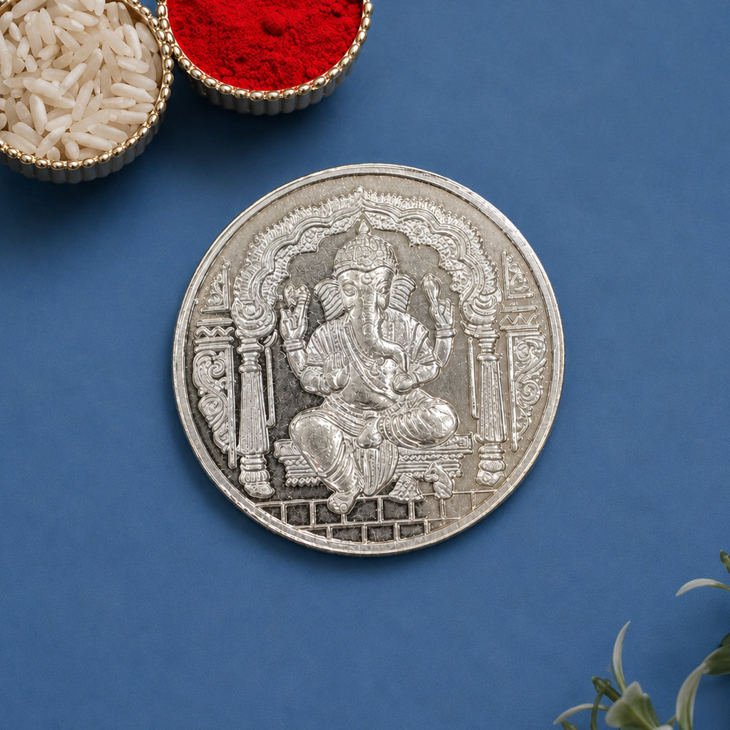 Shree Ganesha Silver Coin (999 Fine Silver)