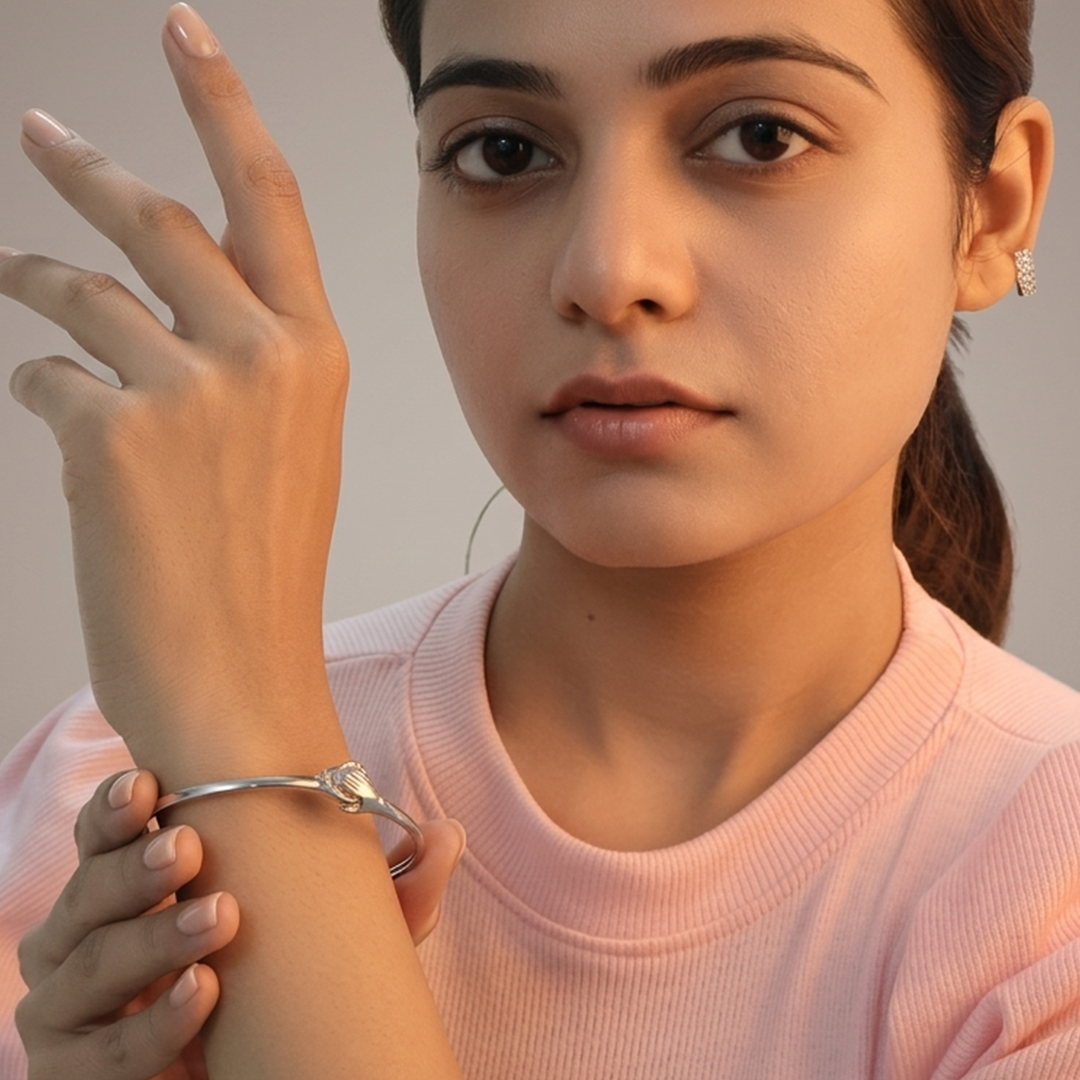 Elegant silver promise jewelry symbolizing love and togetherness.