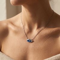 Stylish Evil Eye Lucky Charm Necklace - 1