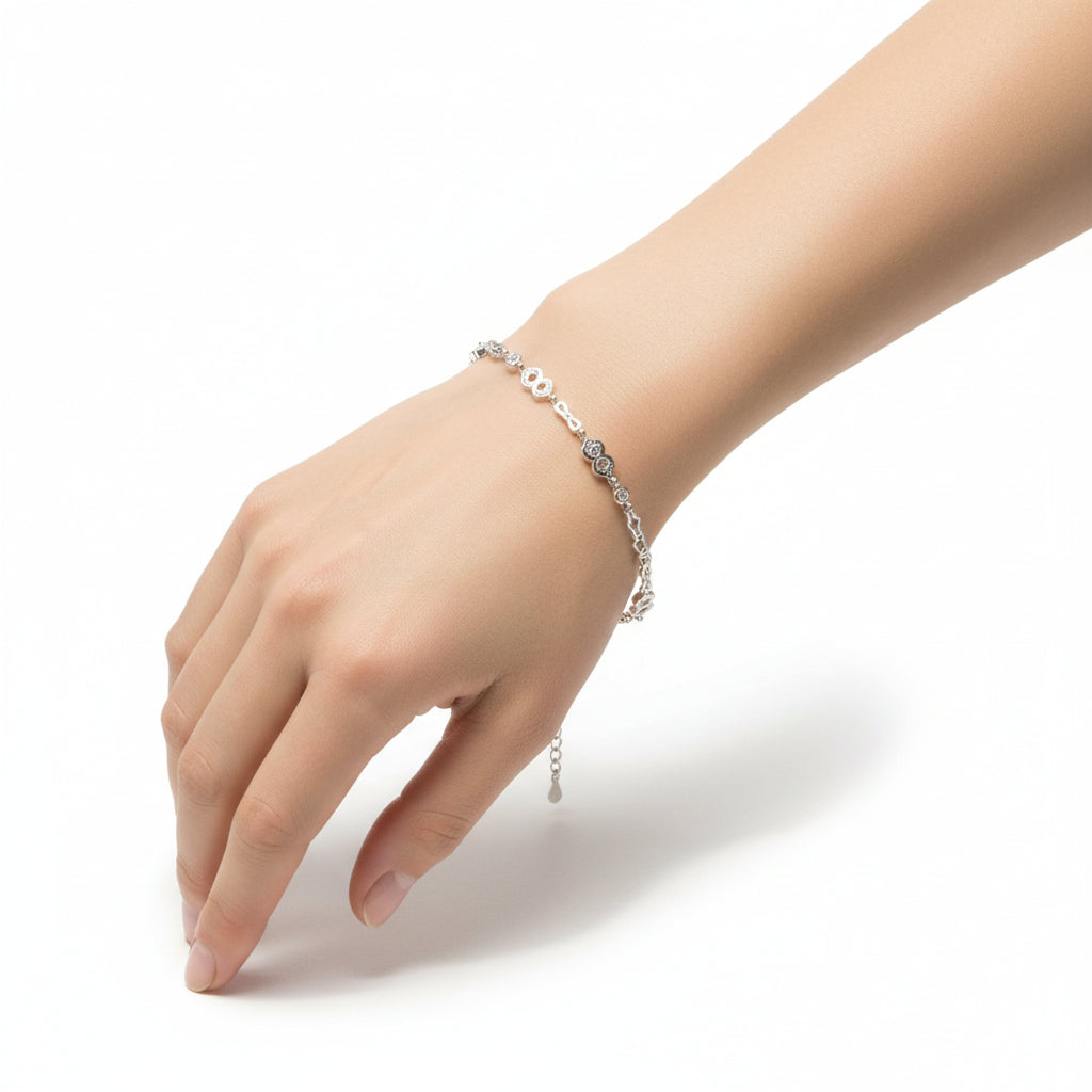 Infinity Link Silver Bracelet
