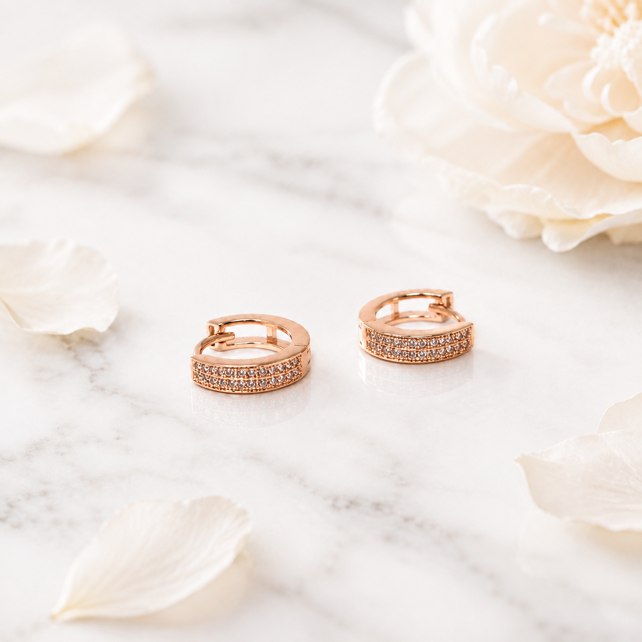 Rose Gold Pave Huggie Earrings_02