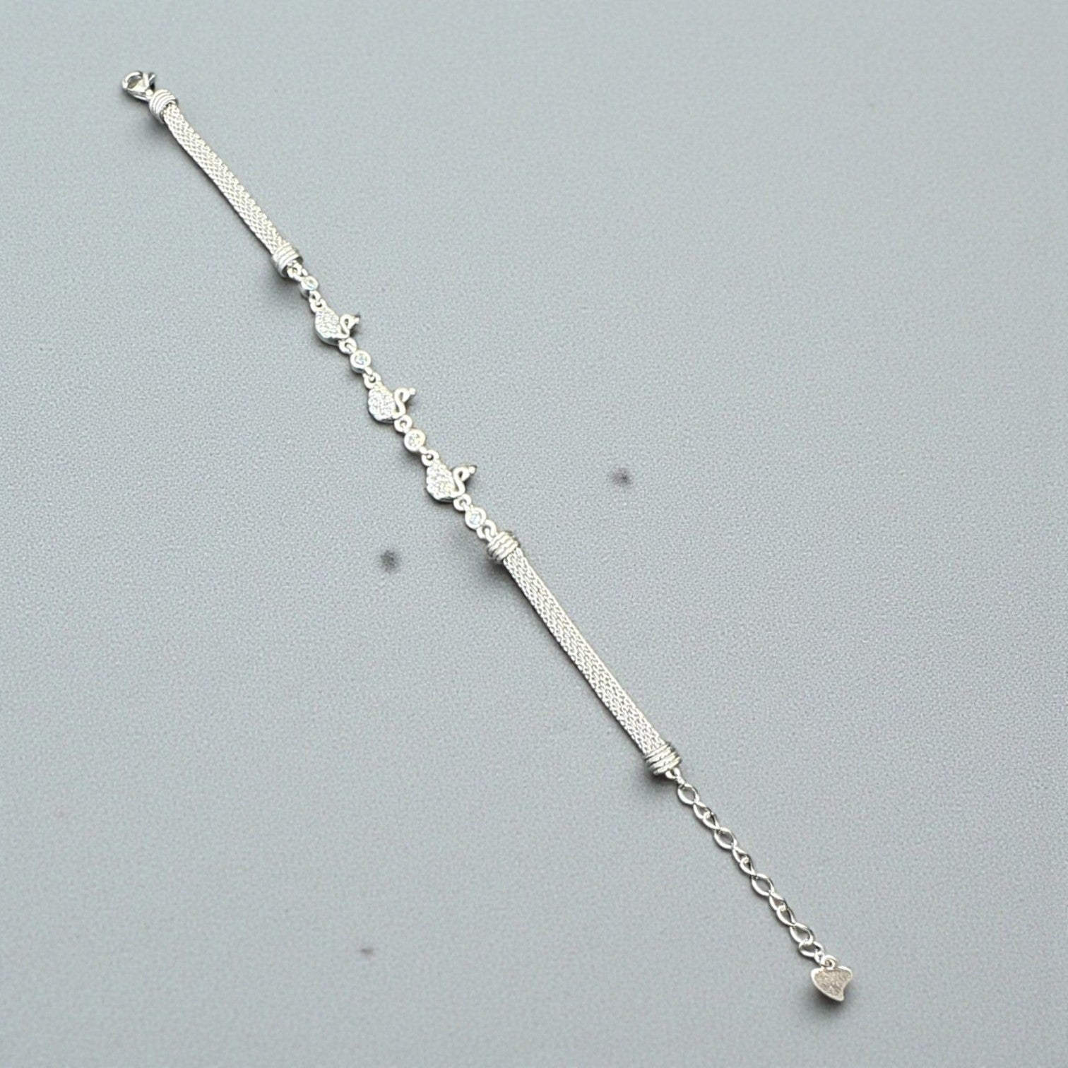Royal Petal Silver Charm Bracelet