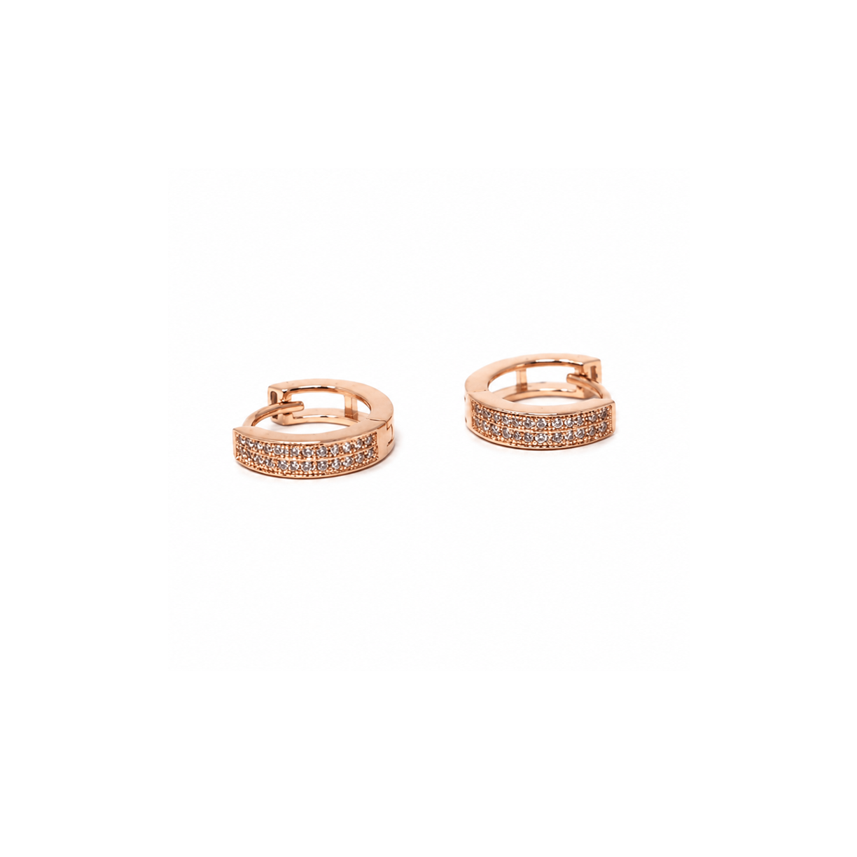 Rose Gold Pave Huggie Earrings_01