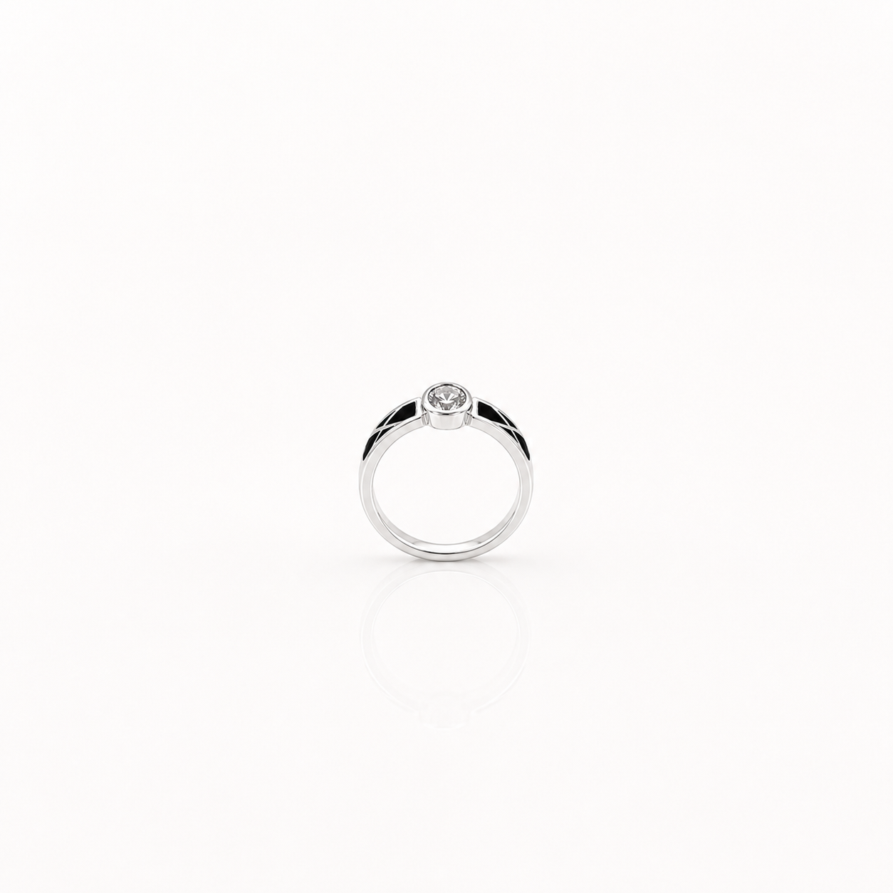 Silver Bezel Solitaire Ring