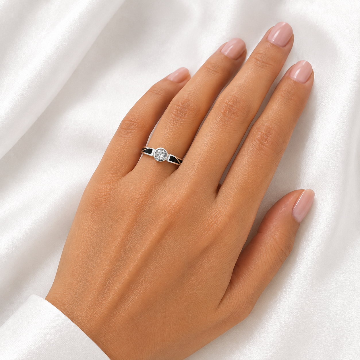 Silver Bezel Solitaire Ring