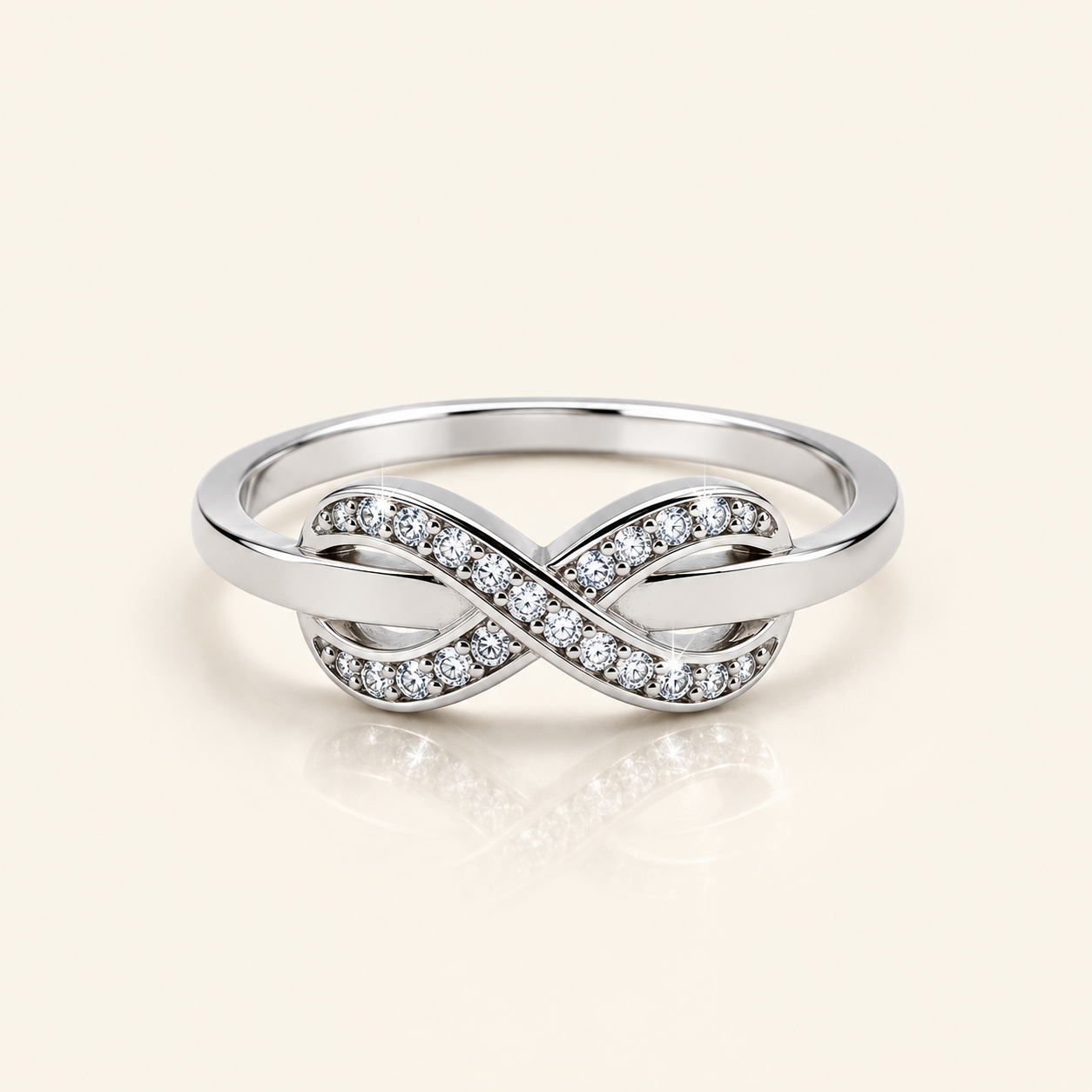 Silver Interlocking Infinity Knot Ring