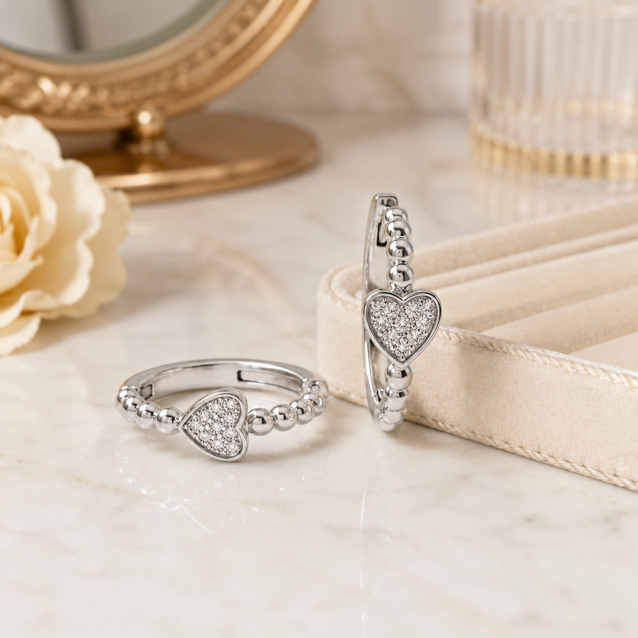 Silver Pave Heart Huggie Earrings_02