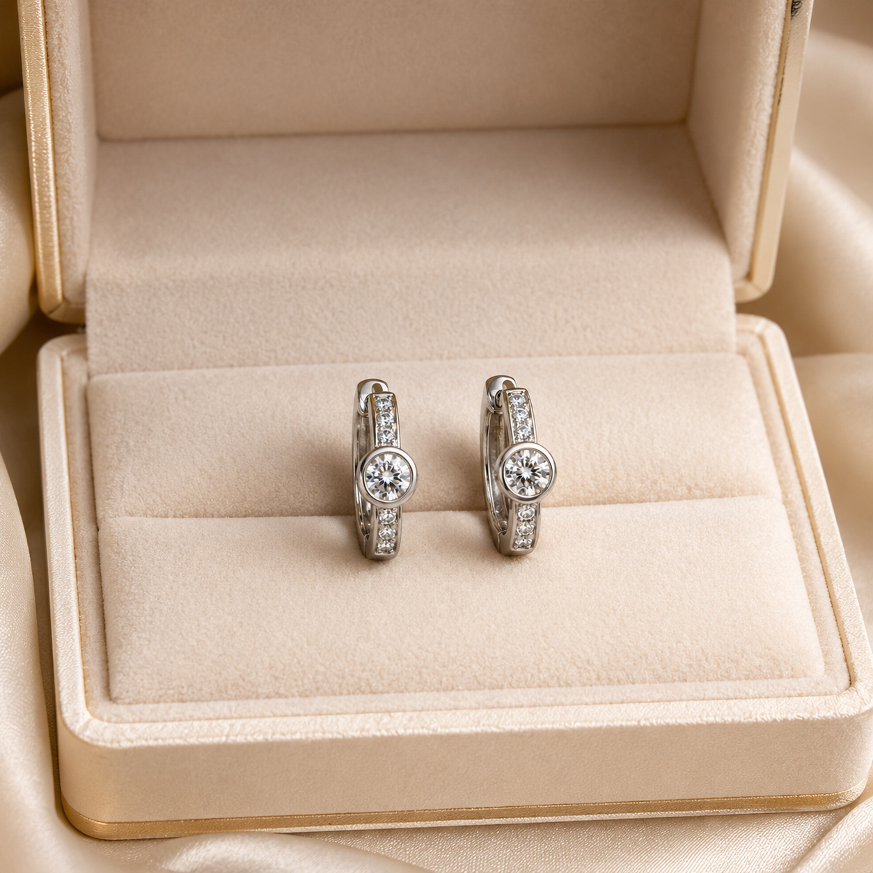 Silver Round CZ Pave Huggie Earrings_02