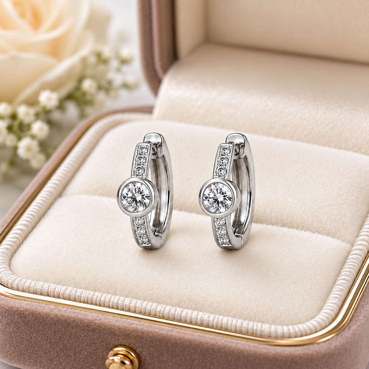 Silver Round CZ Pave Huggie Earrings_04